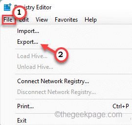 Eksportuoti registrą Windows 11 New Min