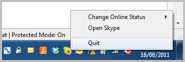 quitter skype
