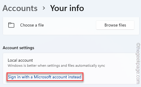 Entrar com um mínimo de conta da Microsoft