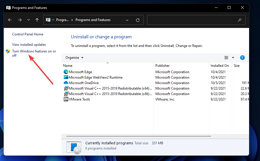Windows-Funktionen aktivieren oder deaktivieren Option Netzlaufwerk zuordnen Windows 11