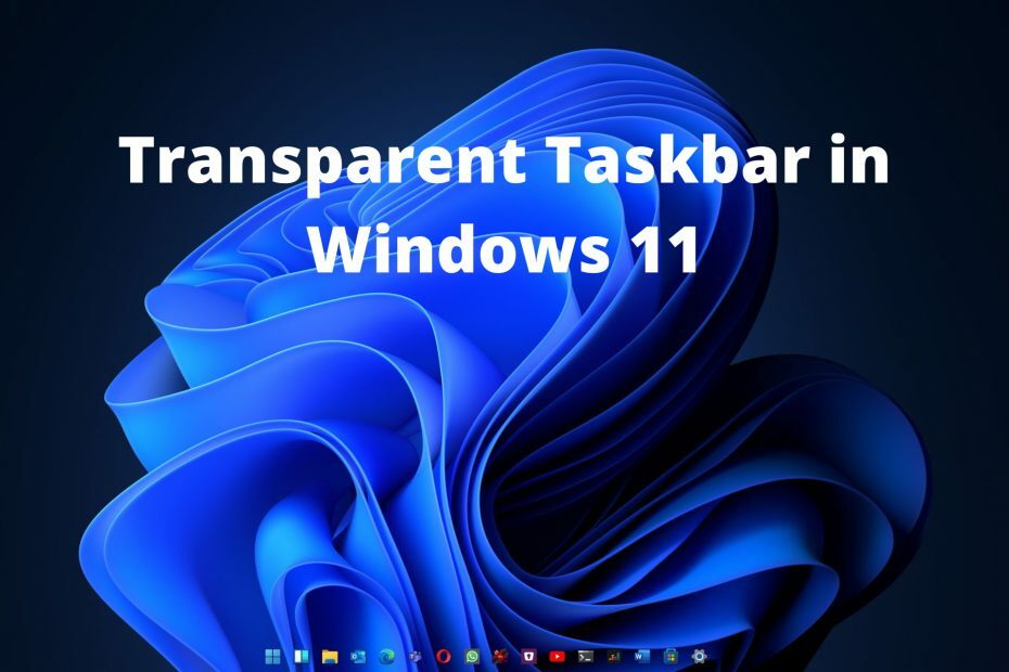Transparente Taskleiste in Windows 11