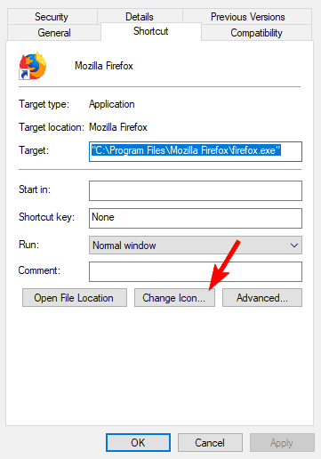 Wymiana pakietu ikon Windows