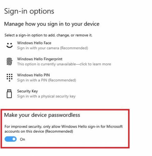 jelszó nélkül jelentkezzen be a Windows 10 rendszerbe