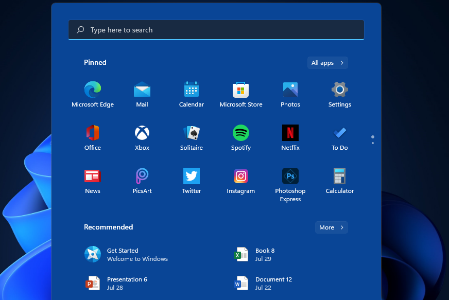 Das Startmenü ändert die Farbe der Taskleiste in Windows 11