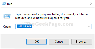 Spuštění aplikace Outlook