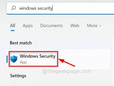 Ανοίξτε την εφαρμογή Windows Security 11zon