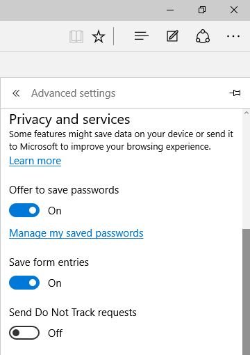 edge-privacy-การตั้งค่า