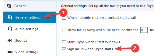 Skype samodejna prijava se samo nalaga