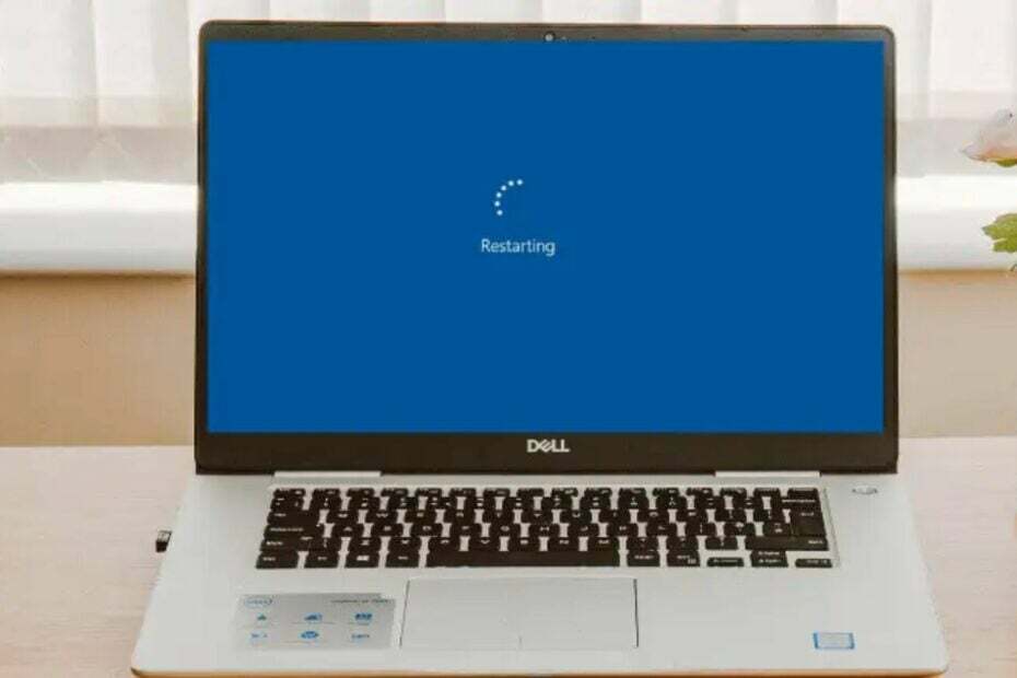 Dellin kannettava tietokone jumissa uudelleenkäynnistyksessä