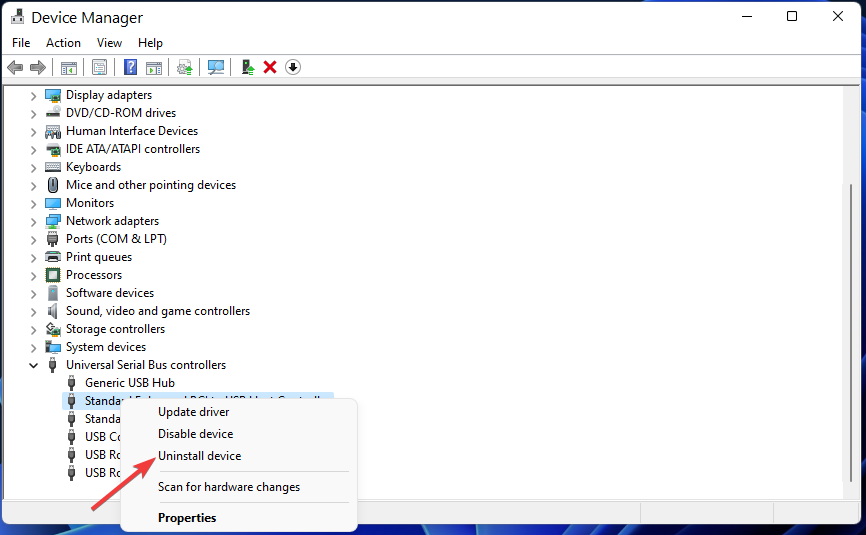 Видалити параметр пристрою Windows 11 не розпізнає ipad