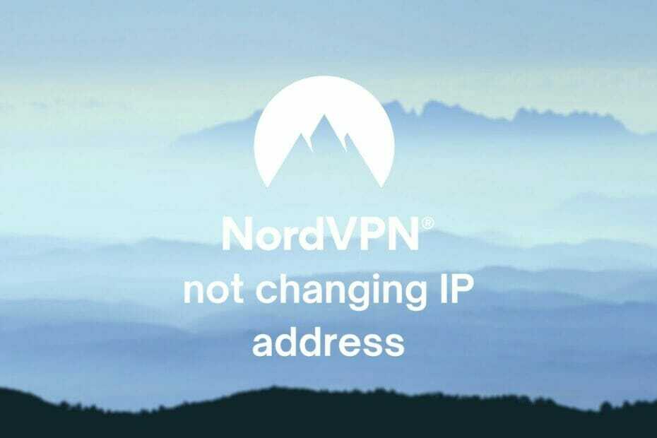 NordVPN이 IP 주소를 변경하지 않음