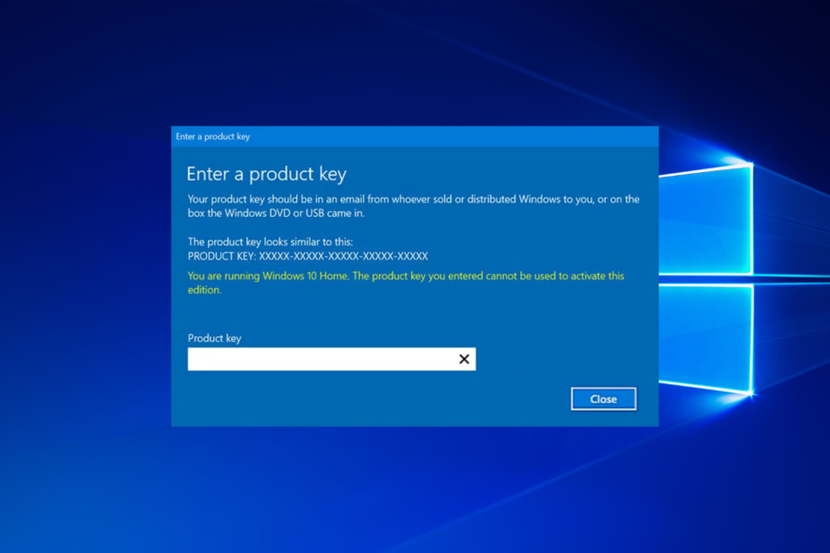 Код на грешка на продуктовия ключ 0xc004e016 в Windows