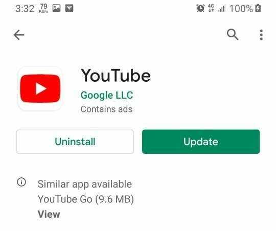 YouTube पहुंच योग्यता प्लेयर अक्षम करें