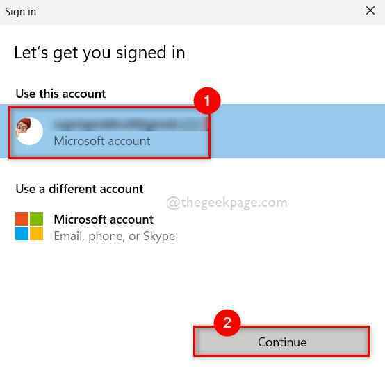 Izberite Microsoft Account Store 11zon