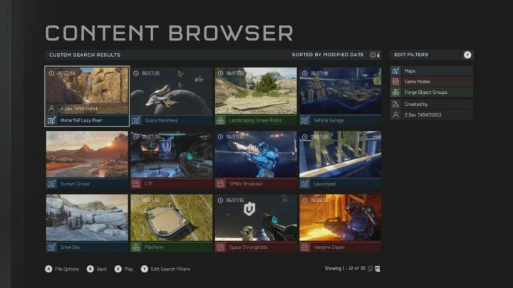 Halo 5 reçoit le navigateur de contenu tant attendu