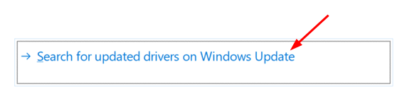 업데이트된 드라이버 검색 Windows Update Min