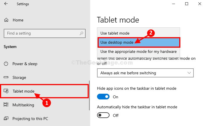 Fix: Windows 10 bleibt im Tablet-Modus-Problem in Windows 10 hängen