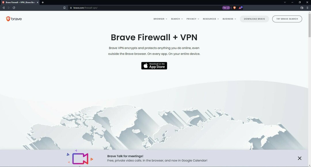 Brave Firewall і VPN.