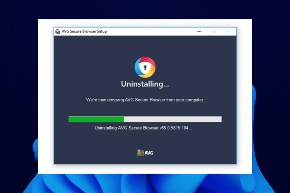 AVG Secure Browser kommer inte att avinstalleras: Fixa det som en expert