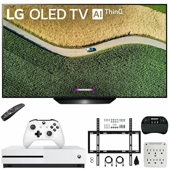 LG OLED65B9PUA B9 og Microsoft Xbox One S 1TB-pakke