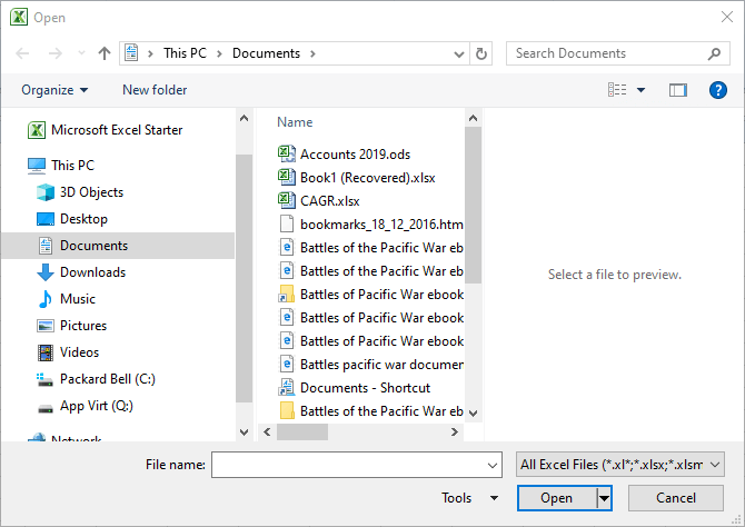 Buka jendela format file excel tidak cocok dengan ekstensi