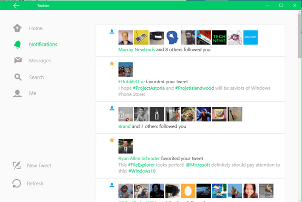 Изтеглете новото приложение за Windows 10 Twitter за по-добро изживяване