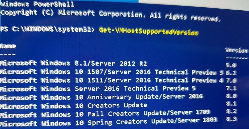 Windows 10 oppdateringsnavn