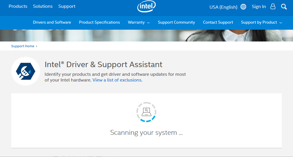 driver intel e assistente de suporte