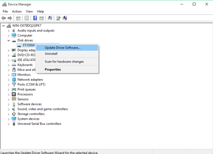 Windows 10 ενημέρωση μονάδας σκληρού δίσκου