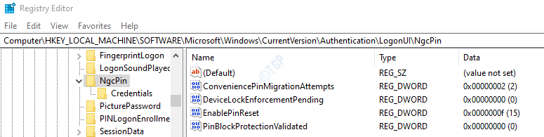 Как удалить "Я забыл свой пин-код" с экрана входа в Windows 10