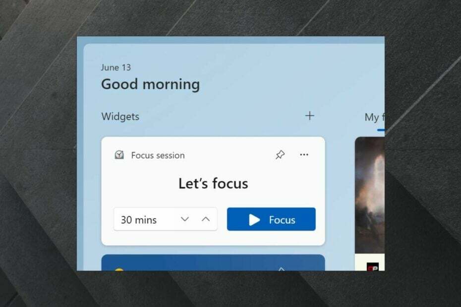 fokusa sesijas Windows 11