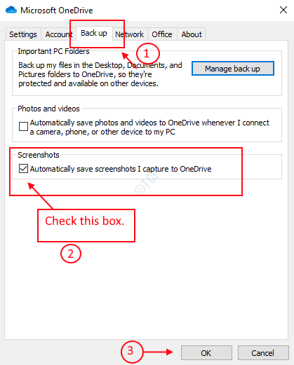 Как да запазите автоматично заснетите екранни снимки в OneDrive в Windows 10