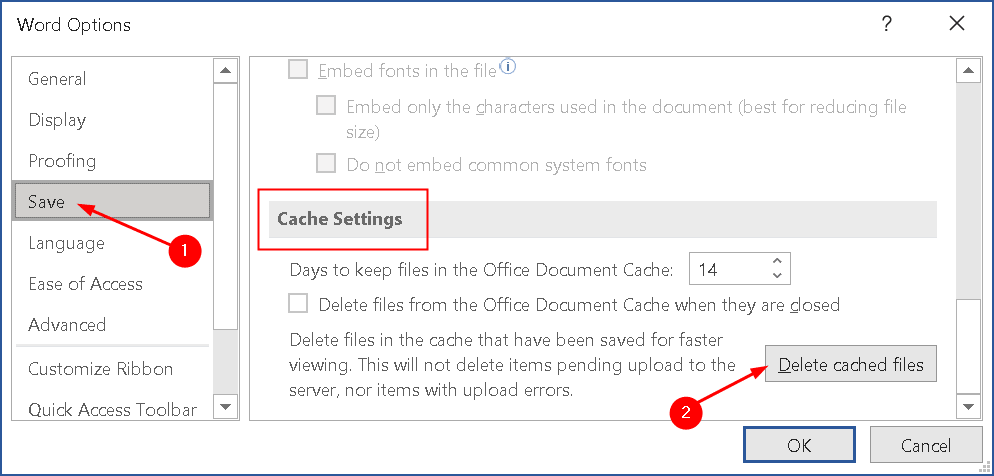 Исправить ошибку блокировки загрузки документа в OneDrive