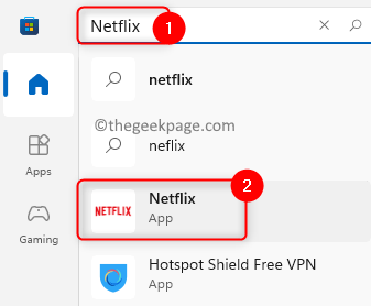 Iskanje v trgovini Netflix App Min