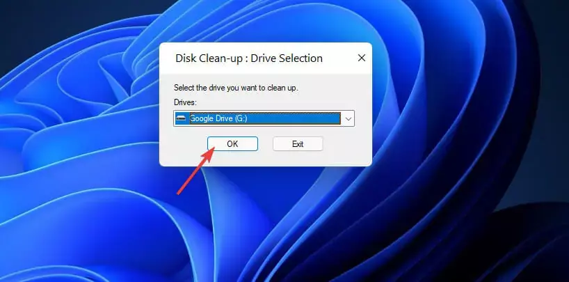 Почистване на диска: Прозорец за избор на диск изоставане в бойната зона след актуализация на Windows