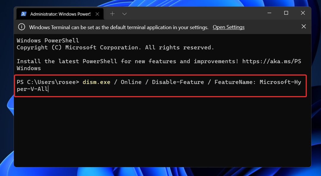 power-shell-hyperv disabilita hyper v windows 11