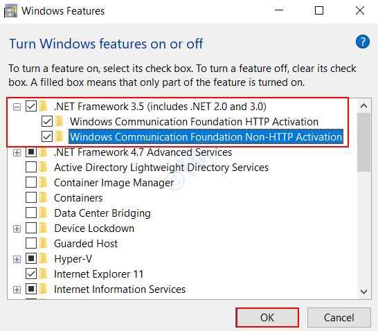 NET.TCP pordijagamisteenuse parandamine ei õnnestunud Windows 10-s tõrke käivitada