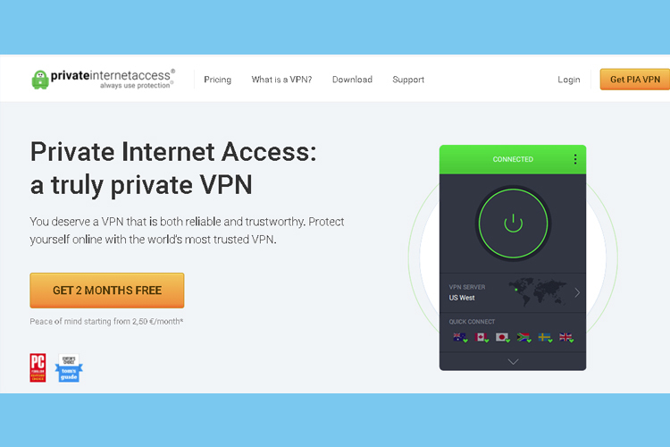 PIA privaatne Interneti-ühendus