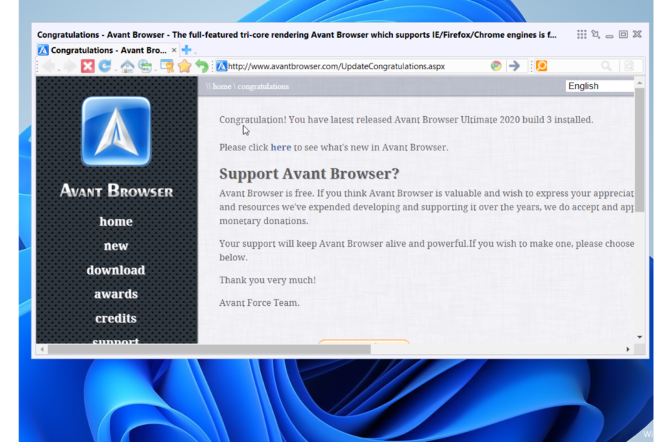Laadige alla Avant Browser Windows 10 ja 11 jaoks [32/64-bitine]