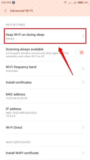 تم الإصلاح - شبكة WiFi تحافظ على مشكلة قطع الاتصال في Android