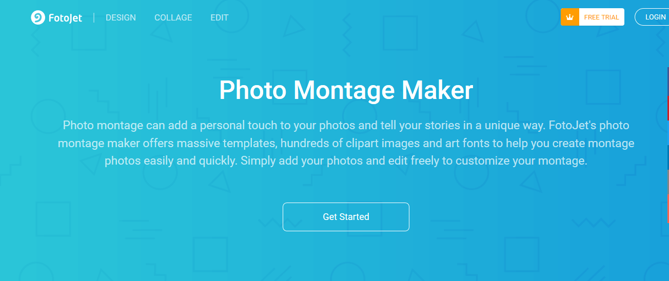 O melhor software de montagem de fotos da Fotojet