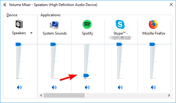 Ovládání hlasitosti Windows 10 chybí