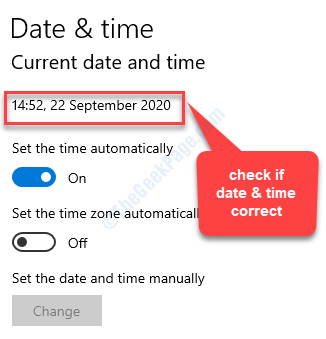 시간 및 언어 날짜 및 시간 날짜 및 시간 설정이 올바른지 확인