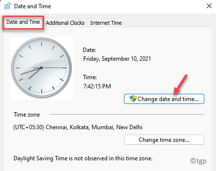 Datum und Uhrzeit Registerkarte Datum und Uhrzeit Datum und Uhrzeit ändern Min