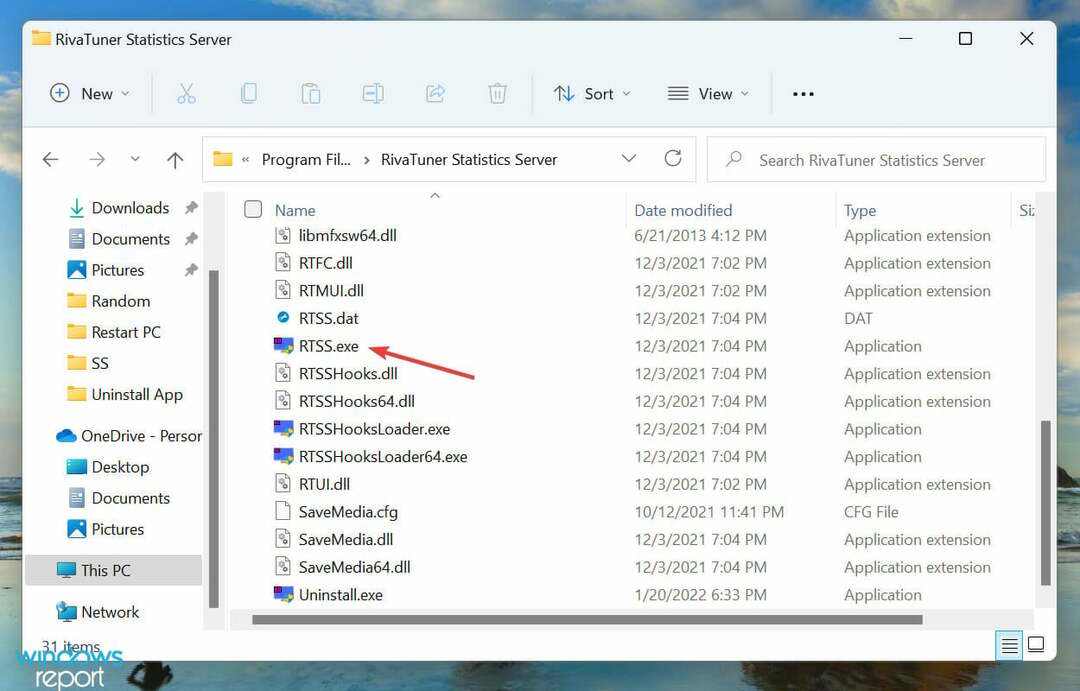 Відкрийте RivaTuner, щоб виправити, що msi afterburner не працює в Windows 11