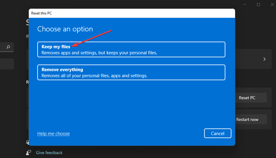Кнопка «Сохранить мои файлы» dpc watchdog нарушение Windows 11