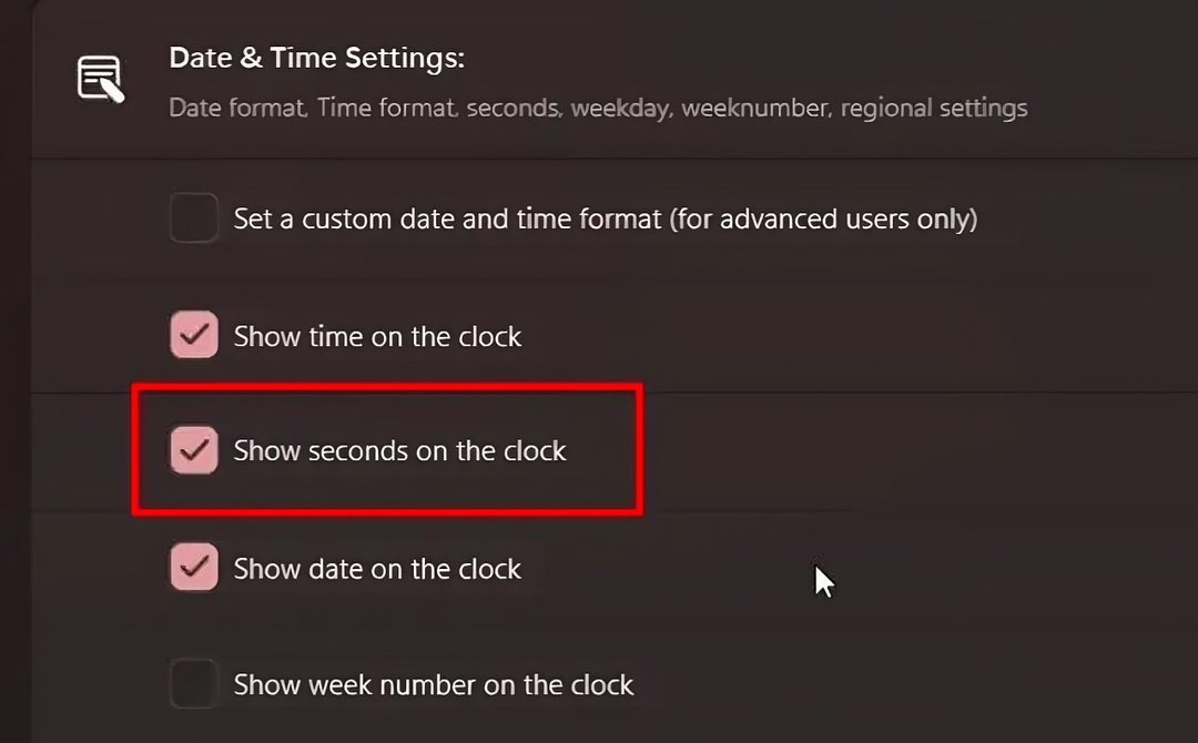 Sekunden in der Systemuhr unter Windows 11 anzeigen [5 Schritte]