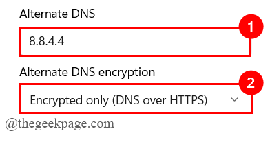 대체 DNS IPv4 최소