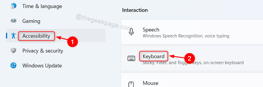 როგორ გამორთოთ Sticky Keys Windows 11-ში
