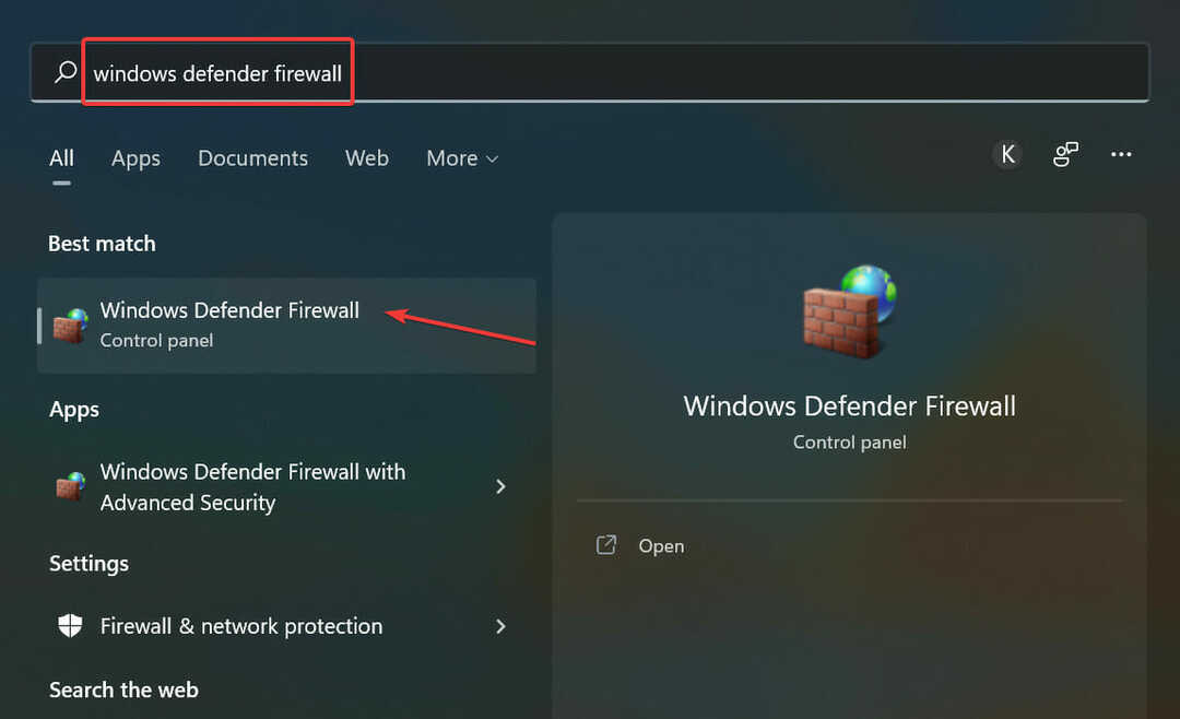 Windows Defender vatrozid